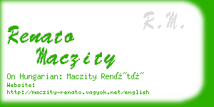 renato maczity business card